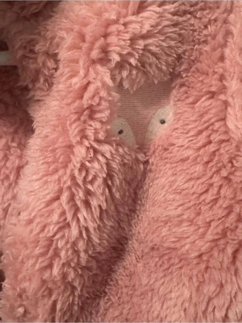 Carter's Plush Pink Hooded One-Piece Footie